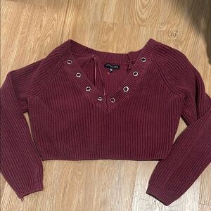Pacsun Burgundy Knit Sweater